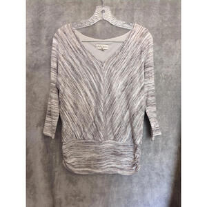 Knox Rose Top Women Medium Lightweight Sweater Knit Striped Boho Knitwear Casual